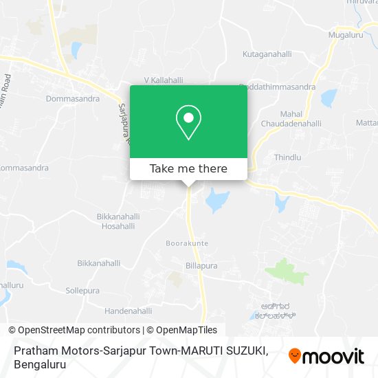 Pratham Motors-Sarjapur Town-MARUTI SUZUKI map