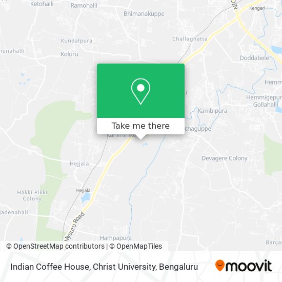 Indian Coffee House, Christ University map