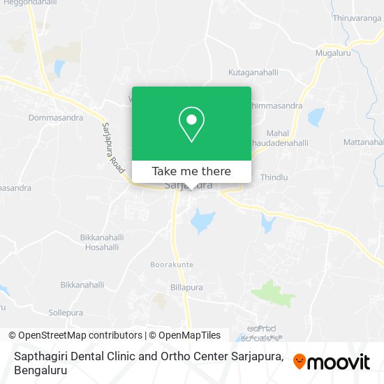 Sapthagiri Dental Clinic and Ortho Center Sarjapura map
