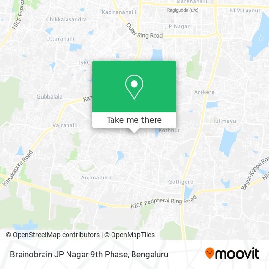 Brainobrain JP Nagar 9th Phase map