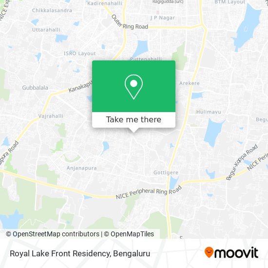 Royal Lake Front Residency map