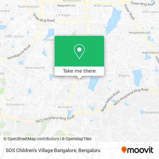 SOS Children's Village Bangalore map