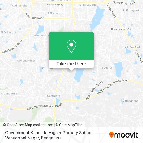Government Kannada Higher Primary School Venugopal Nagar map