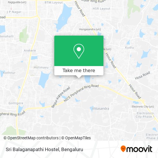 Sri Balaganapathi Hostel map