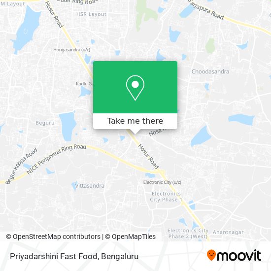 Priyadarshini Fast Food map