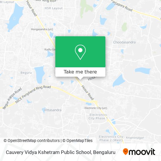Cauvery Vidya Kshetram Public School map