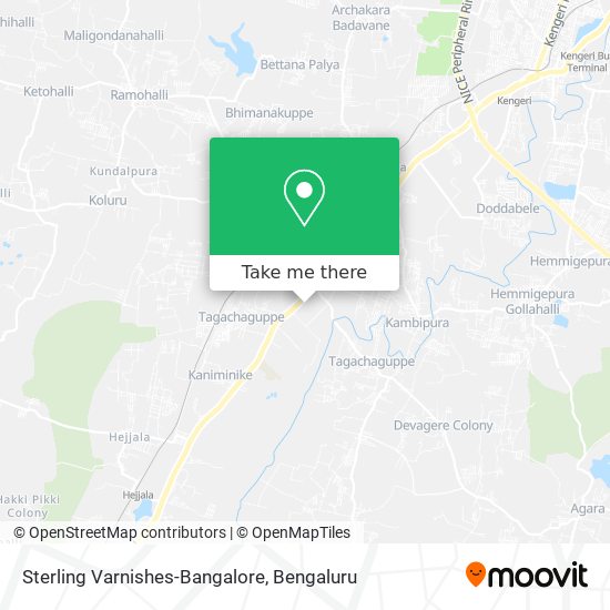 Sterling Varnishes-Bangalore map