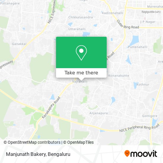 Manjunath Bakery map