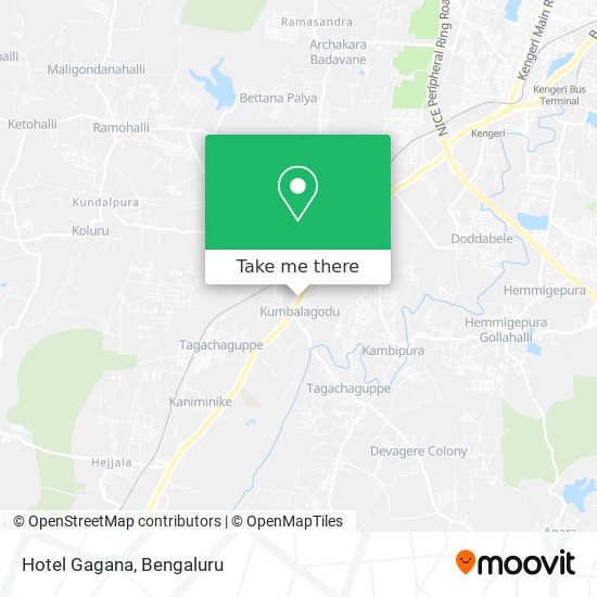 Hotel Gagana map