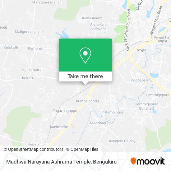 Madhwa Narayana Ashrama Temple map