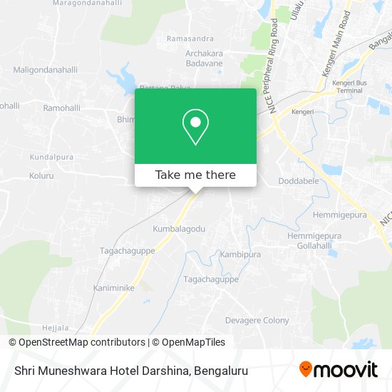 Shri Muneshwara Hotel Darshina map