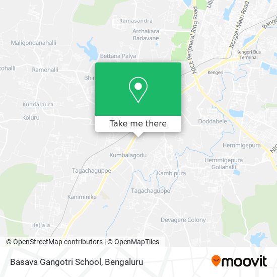 Basava Gangotri School map