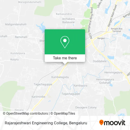 Rajarajeshwari Engineering College map