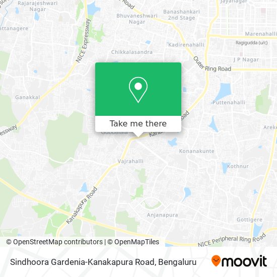 Sindhoora Gardenia-Kanakapura Road map