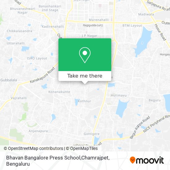 Bhavan Bangalore Press School,Chamrajpet map