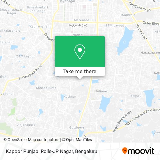 Kapoor Punjabi Rolls-JP Nagar map