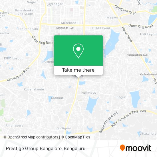 Prestige Group Bangalore map