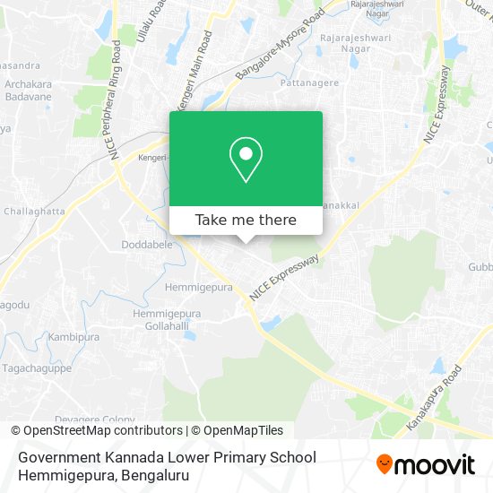 Government Kannada Lower Primary School Hemmigepura map