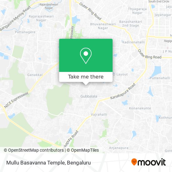 Mullu Basavanna Temple map
