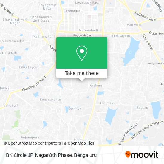 BK.Circle,JP. Nagar,8th Phase map