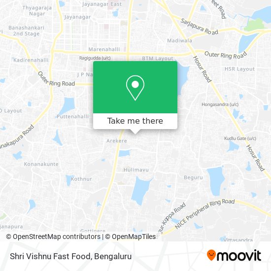 Shri Vishnu Fast Food map