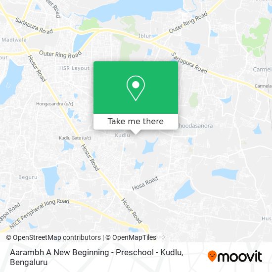 Aarambh A New Beginning - Preschool - Kudlu map
