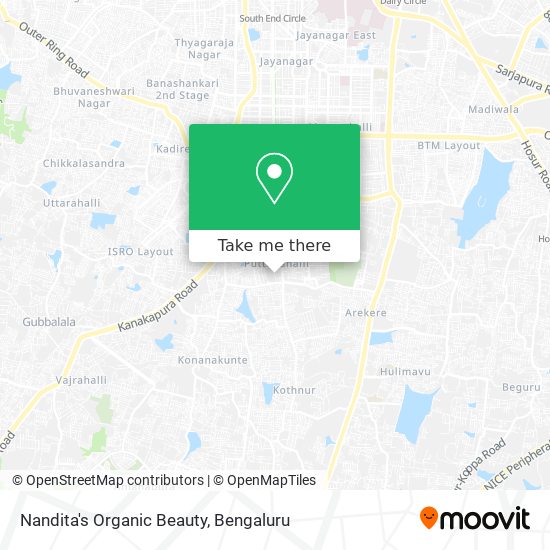 Nandita's Organic Beauty map