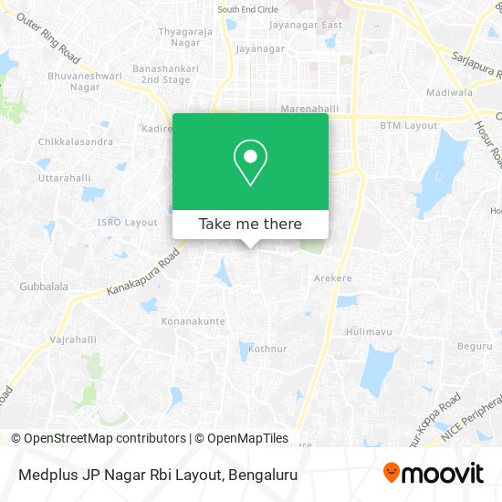 Medplus JP Nagar Rbi Layout map