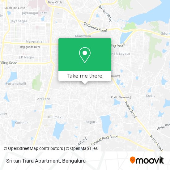 Srikan Tiara Apartment map