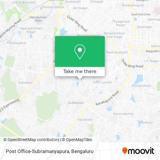 Post Office-Subramanyapura map
