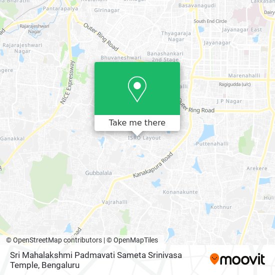 Sri Mahalakshmi Padmavati Sameta Srinivasa Temple map