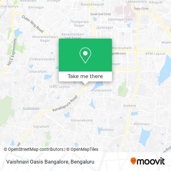 Vaishnavi Oasis Bangalore map