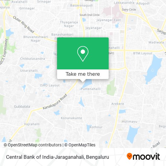 Central Bank of India-Jaraganahali map
