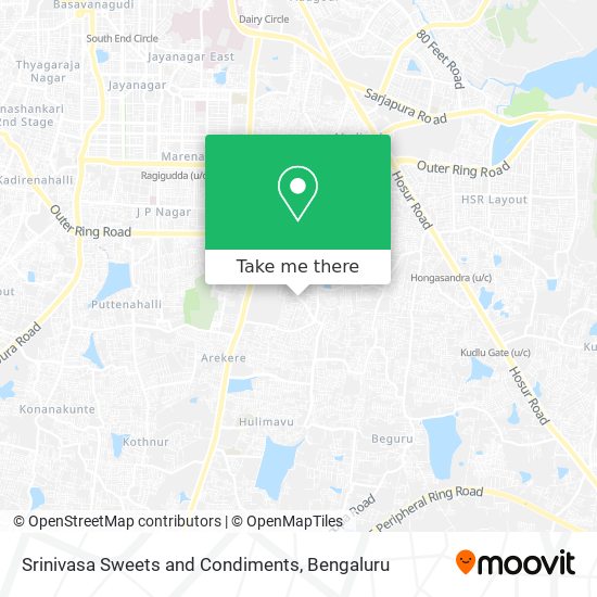 Srinivasa Sweets and Condiments map