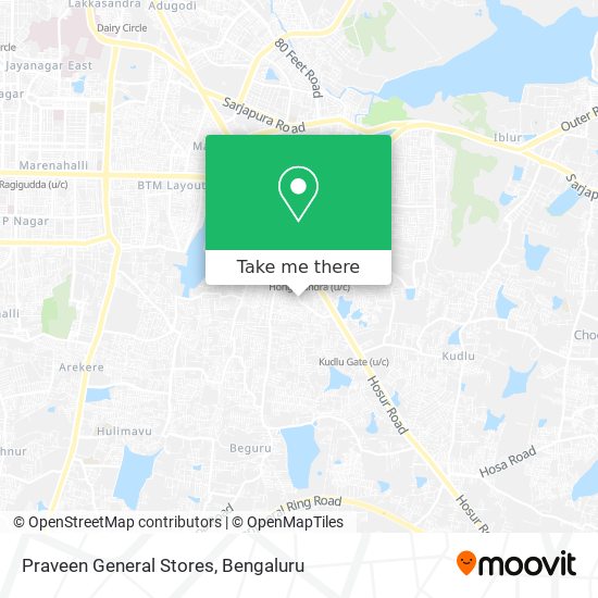 Praveen General Stores map