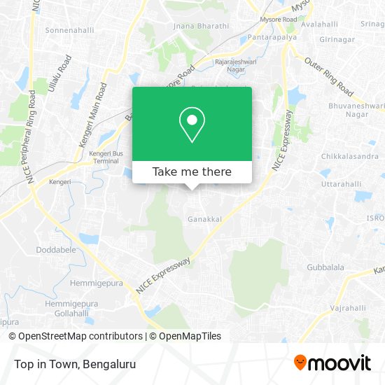 Top in Town map