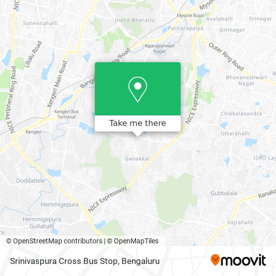 Srinivaspura Cross Bus Stop map
