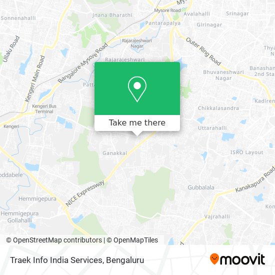Traek Info India Services map