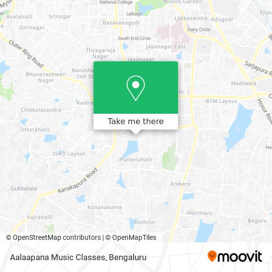 Aalaapana Music Classes map