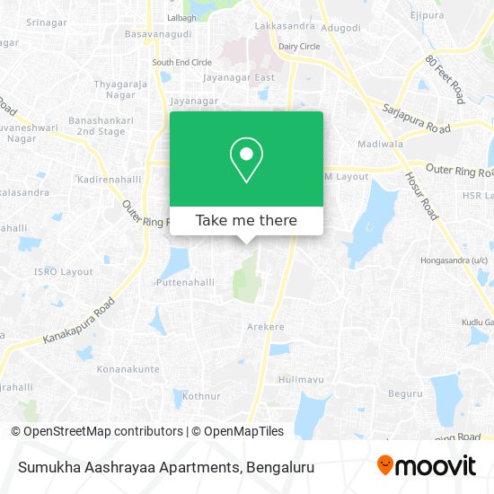 Sumukha Aashrayaa Apartments map