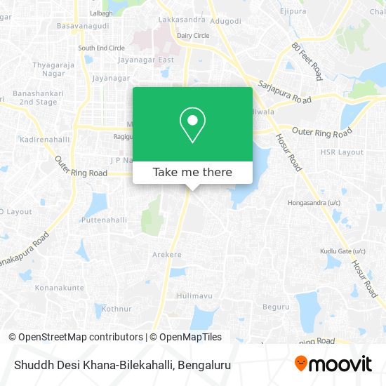 Shuddh Desi Khana-Bilekahalli map