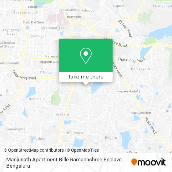 Manjunath Apartment Bille Ramanashree Enclave map