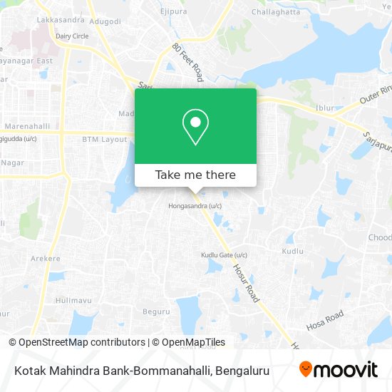 Kotak Mahindra Bank-Bommanahalli map