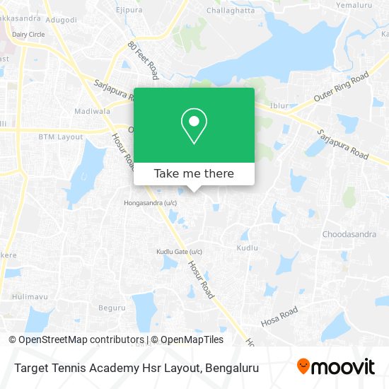 Target Tennis Academy Hsr Layout map