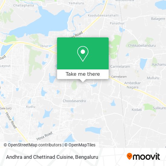 Andhra and Chettinad Cuisine map