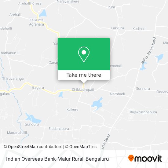 Indian Overseas Bank-Malur Rural map
