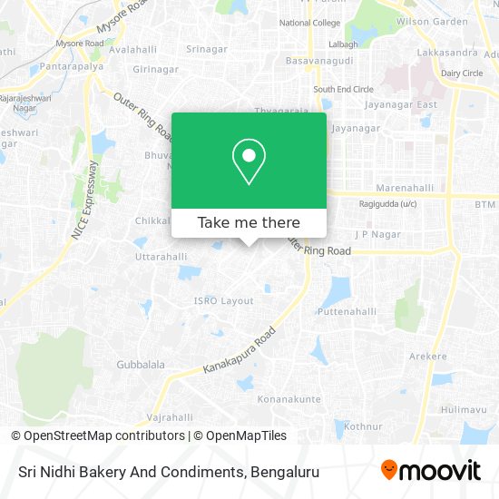 Sri Nidhi Bakery And Condiments map