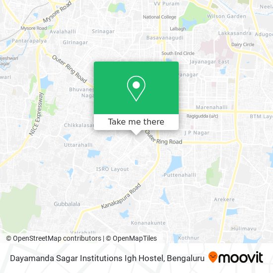 Dayamanda Sagar Institutions Igh Hostel map