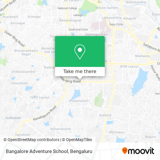 Bangalore Adventure School map