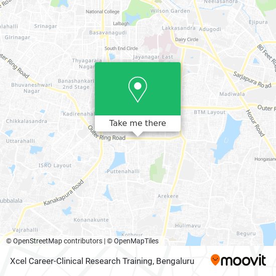 Xcel Career-Clinical Research Training map